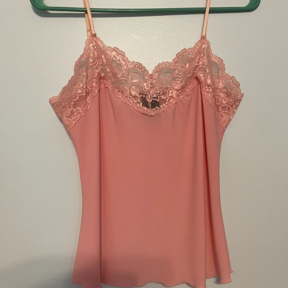 New - J.T.B. Pink Petite Small Lace Layered Tank Top